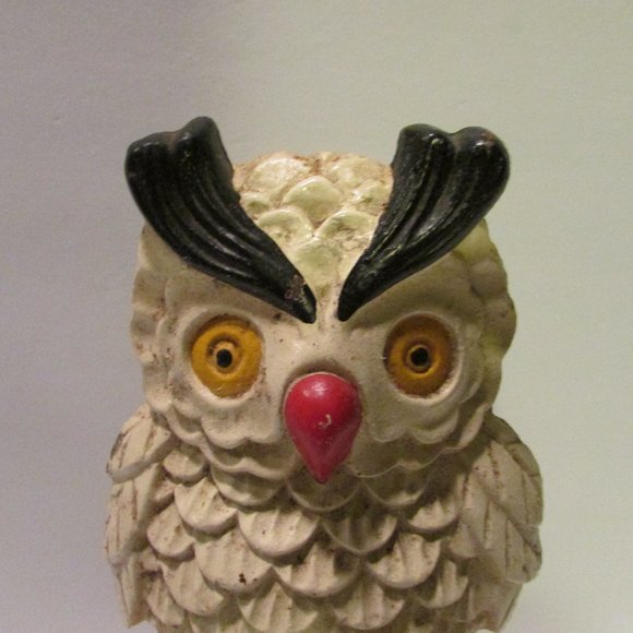 vtg cast iron owl door stopper Halloween nature adirondack cabin cottagecore - Picture 2 of 12